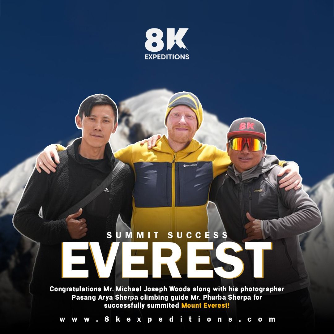 British deaf climber Michael Woods, Sherpa guide being rescued from death zone on Mt Everest